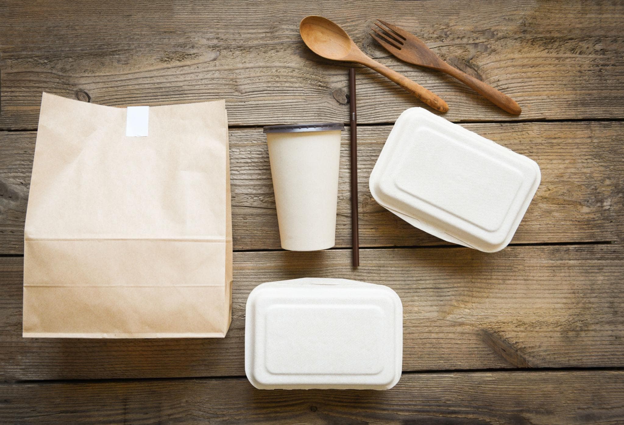 Food packaged and ready for pickup